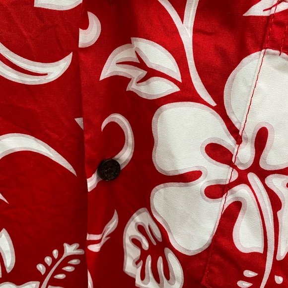 RJC Hibiscus Red Hawaiian Shirt 2XL - Picture 2 of 7